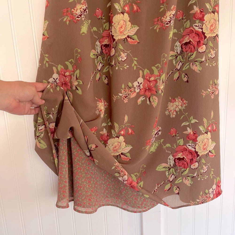 Brown Floral A-Line Maxi Skirt - Women's - Picture 6 of 12